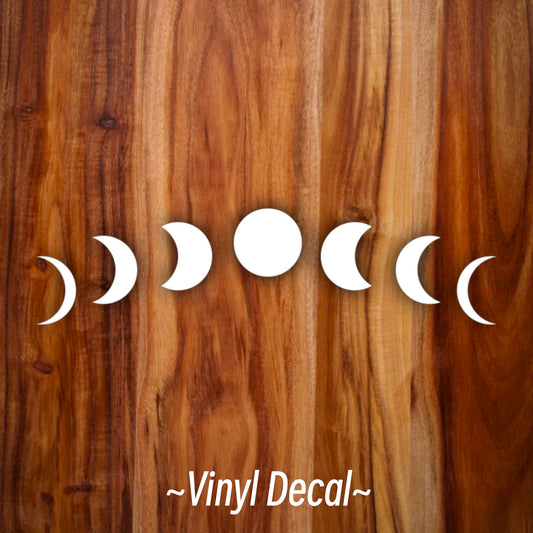 Arched Phases of The Moon Vinyl Car Decal