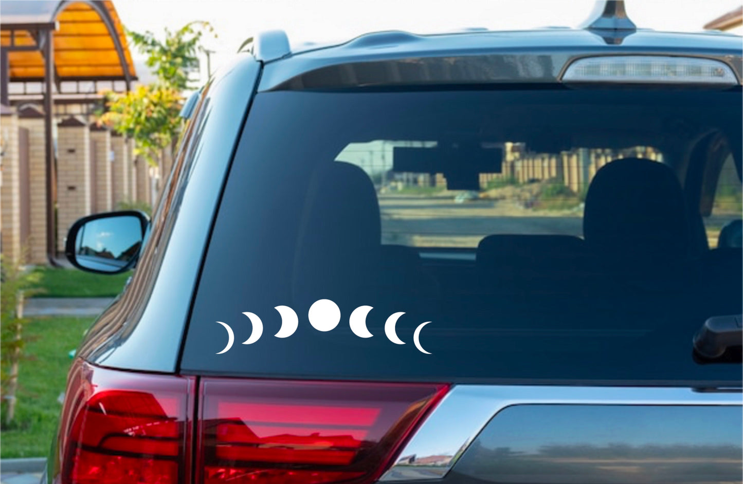 Arched Phases of The Moon Vinyl Car Decal